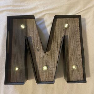 Wooden marquee letter light up sign
